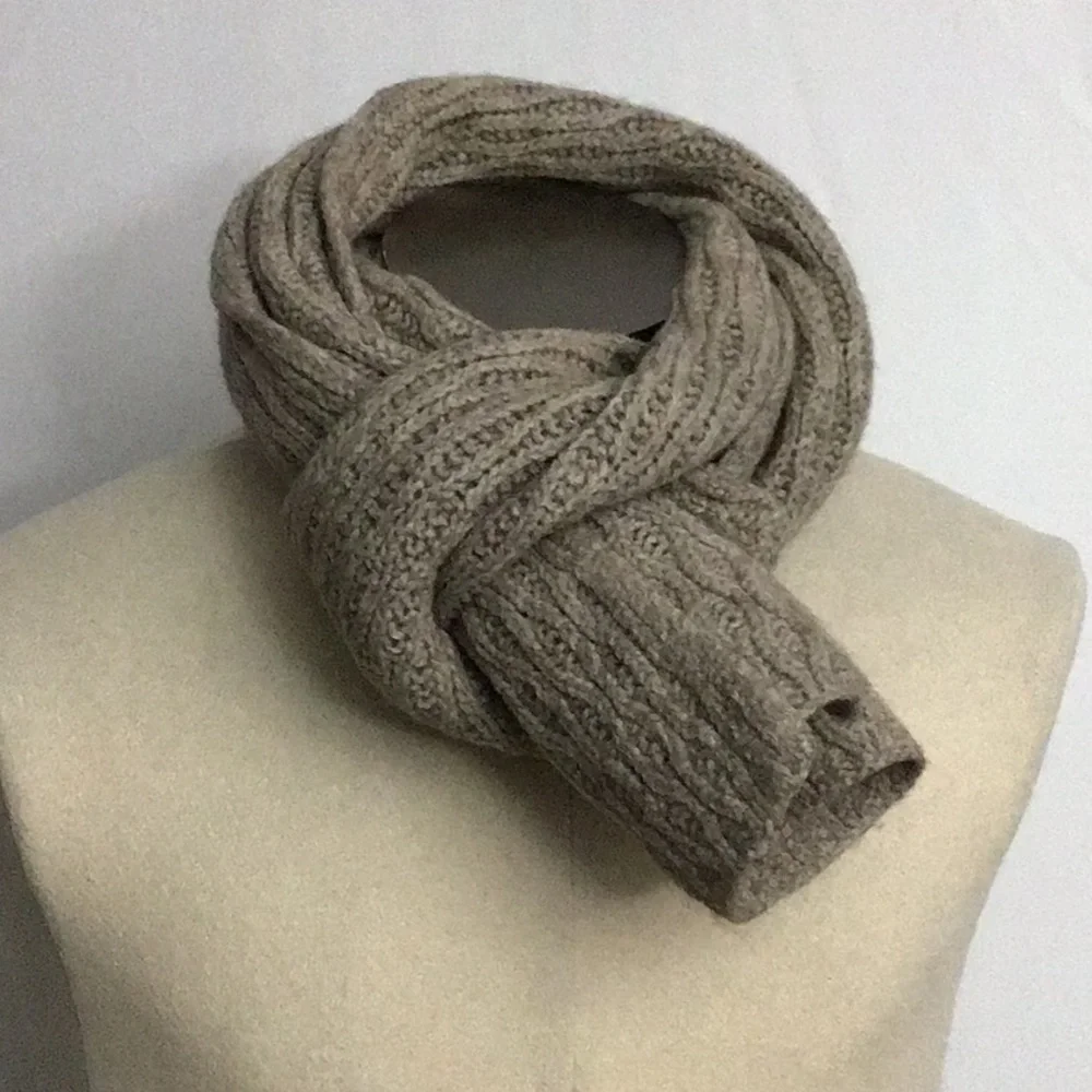 NWOT Zanone Yak and Wool Scarf Oatmeal Beige